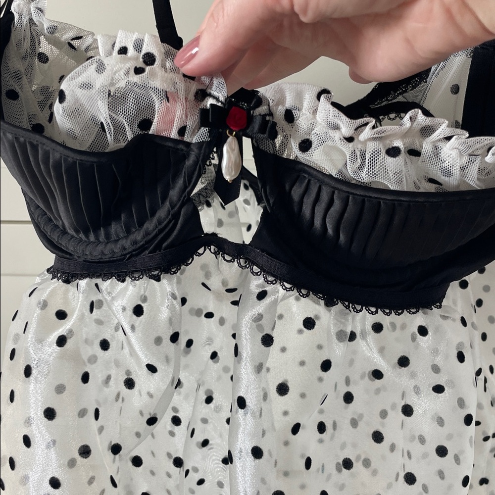 For Love & Lemons x Victoria’s Secret Women’s Romantic Lace Bodice Slip Dress -M - Picture 3 of 10